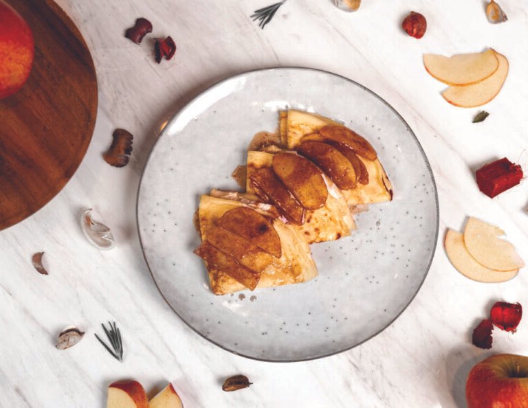 Ricotta and Apple Crepes